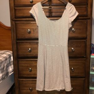 Striped Dress w/ Criss across Back